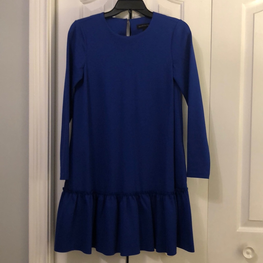 Royal blue Banana Republic ruffle dress size 2